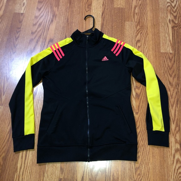 black and yellow adidas jacket